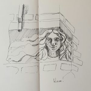 Vrouwenhoofd op de Hoek van de Muurhuizen Amersfoort