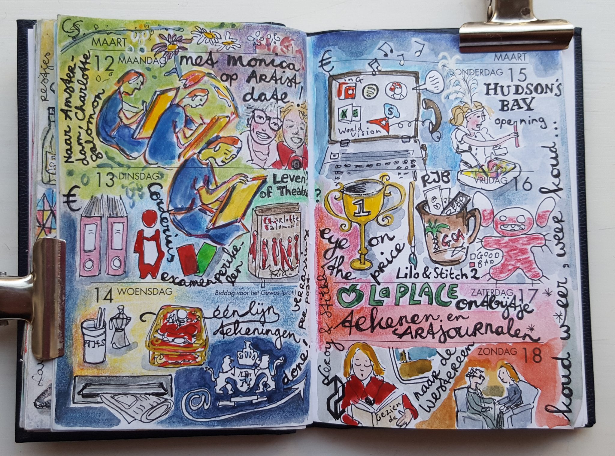 dagboektekenen voorbeeld uit daily diary