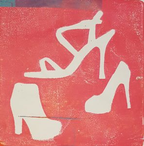gelli plate print sjablonen