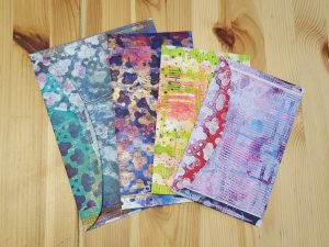 gelli plate print enveloppen