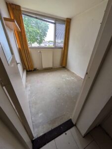 Woningontruiming door Margron waarbij de inboedel is afgevoerd