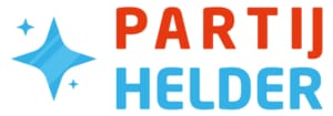 Logo van Partij Helder, met links een blauwe ster en de woorden Partij en Helder