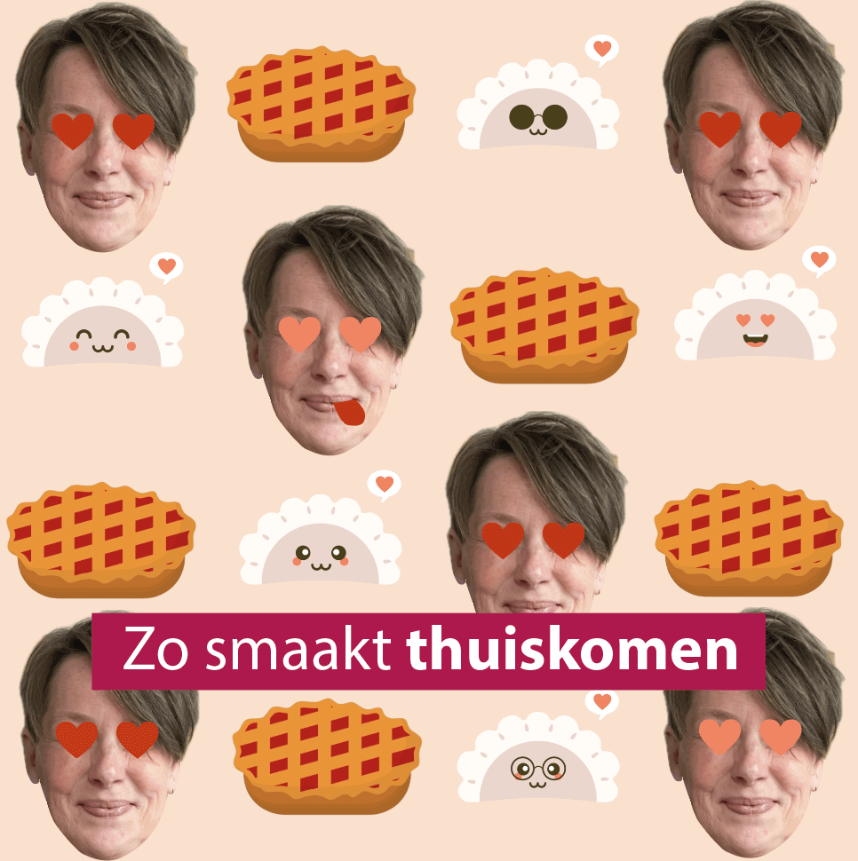 vrouw met haar favoriete comfort food