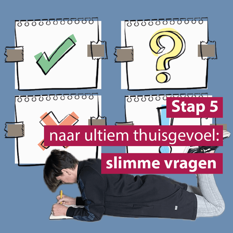 vrouw vult slimme interieur vragenlijst in