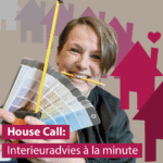 INTERIEURONTWERPER KLARR OM AAN DE SLAG TE GAAN MET KLEURKAART, ROLMAAT EN POTLOOD