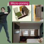 3D en foto's van slim ingedeelde slaapkamer dmv micro-zoning