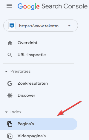 Search Console dekking.