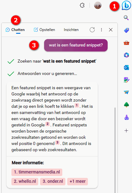Bing Chat voor research gebruiken.