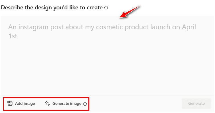 Werken met Microsoft Designer.