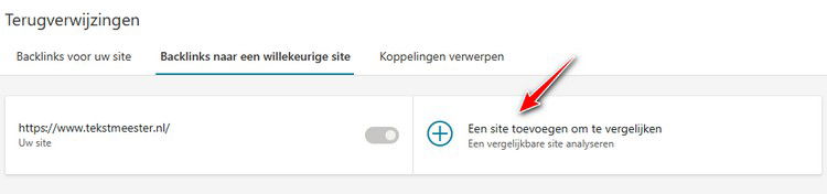 Backlinks vergelijken in BWT.