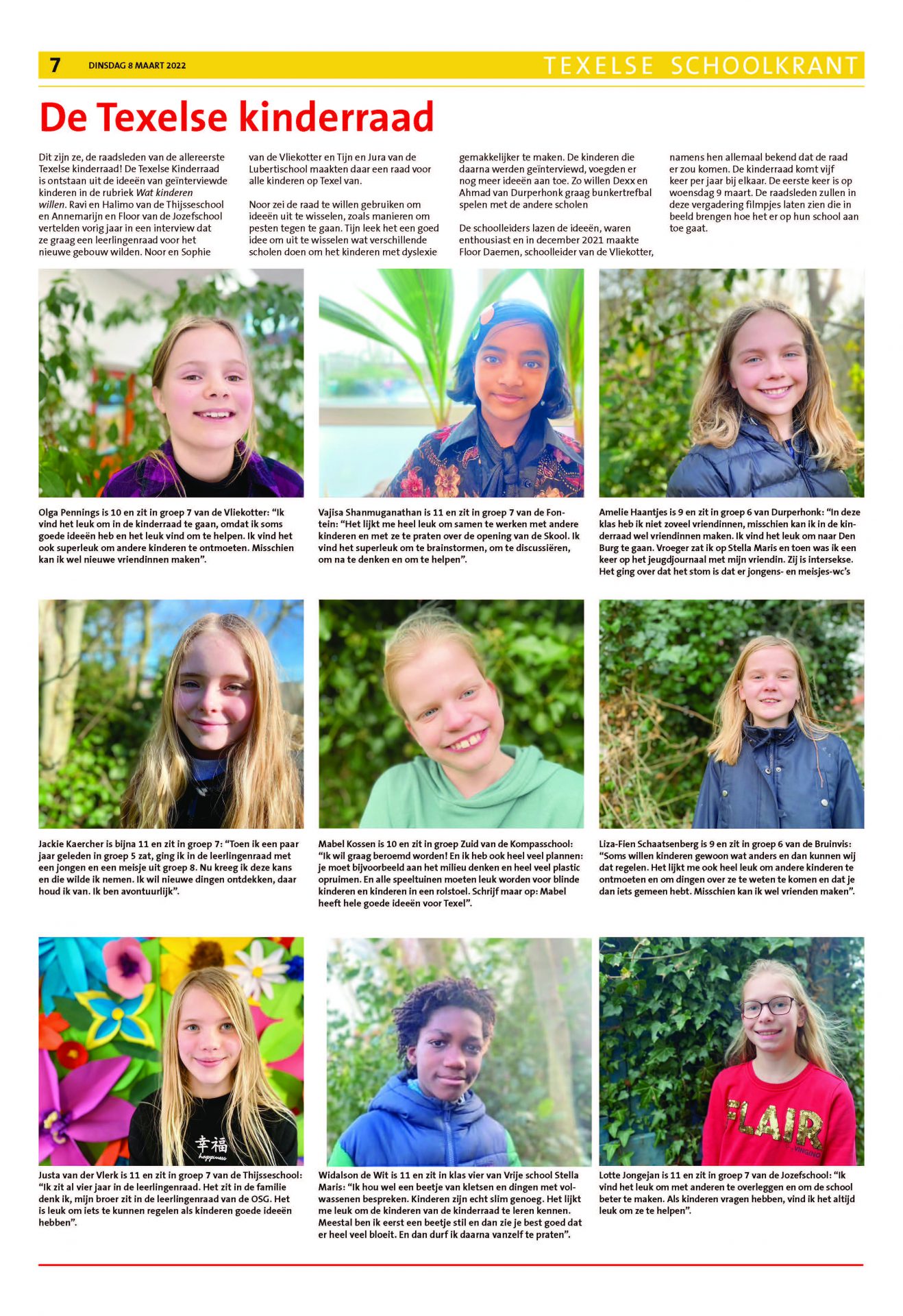 De allereerste Texelse Kinderraad